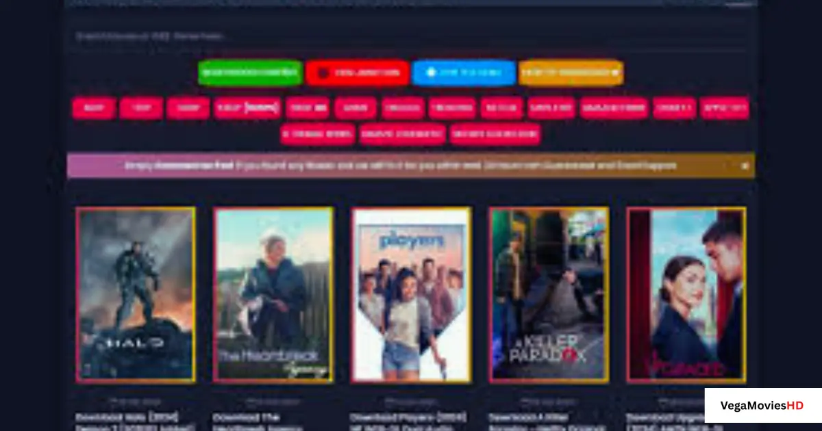 Vegamovies Movie Categories: Bollywood, Hollywood, South Indian & Web Series